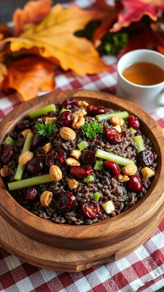 colorful wild rice salad