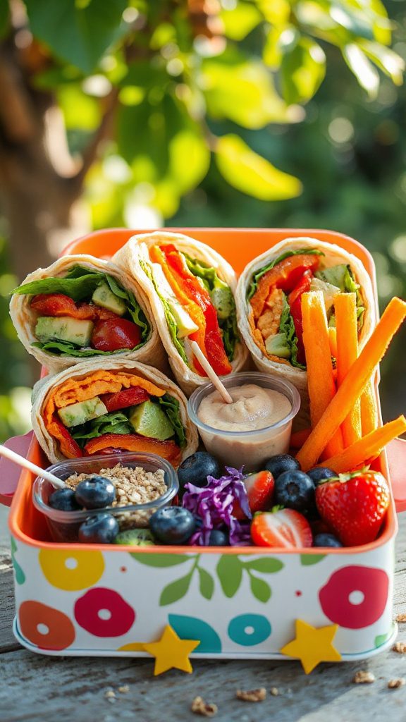 colorful wraps with vegetables