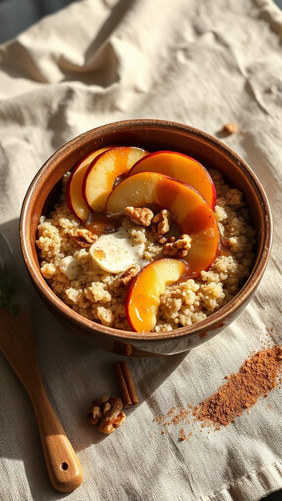 comforting apple cinnamon quinoa
