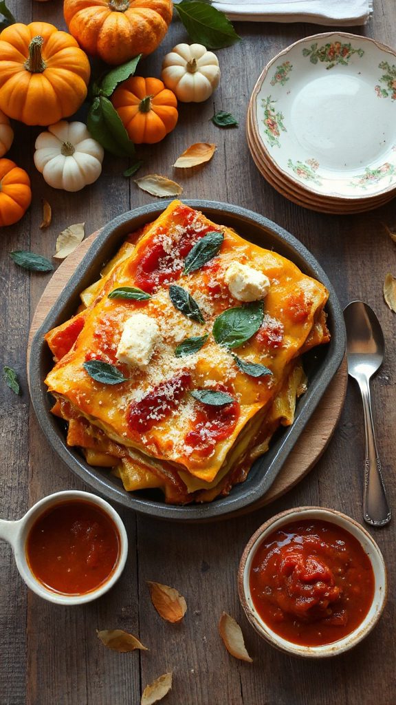 comforting autumn vegetable lasagna