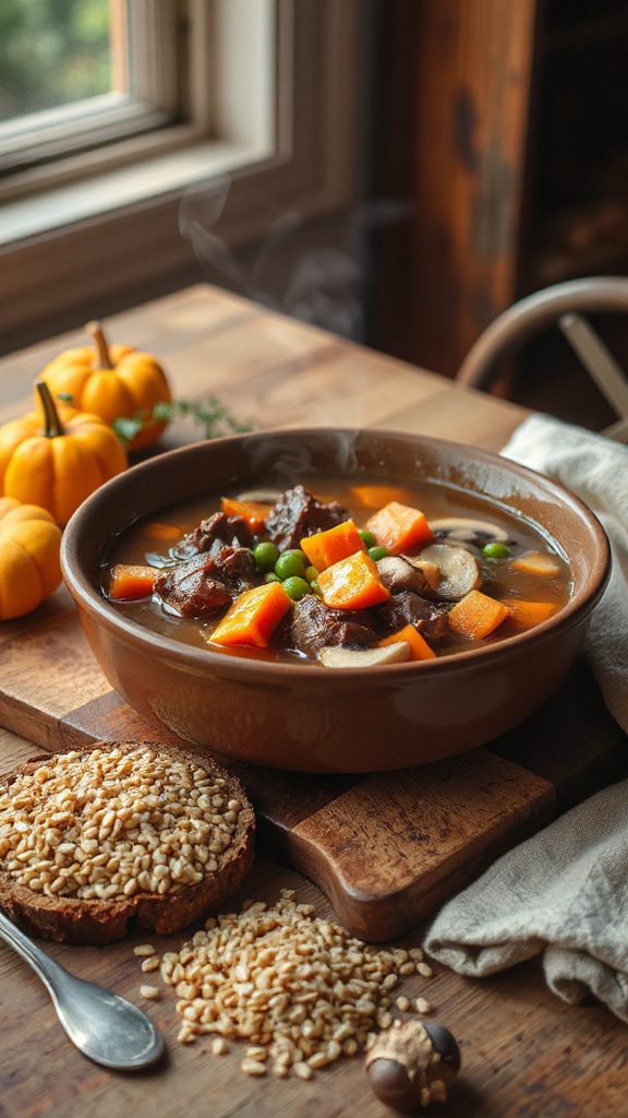 comforting beef barley soup