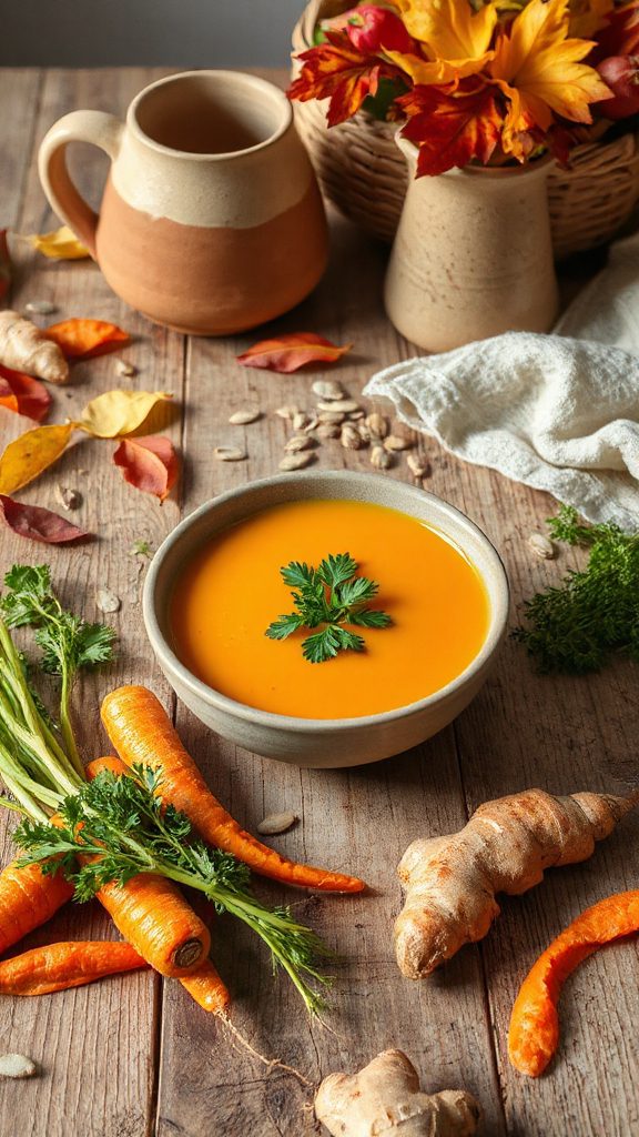 comforting carrot ginger soup comforting carrot ginger soup
