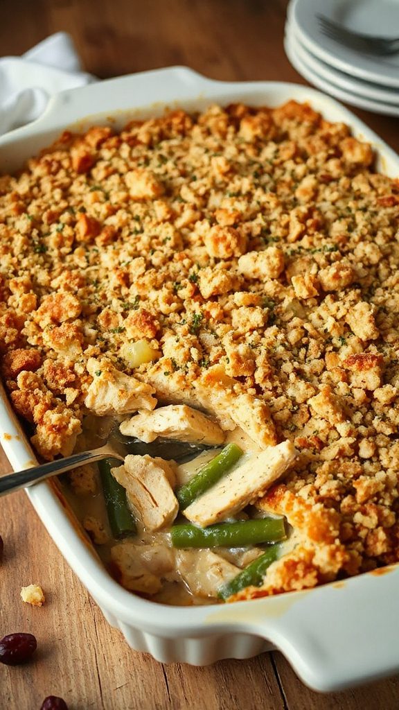 comforting chicken green bean casserole