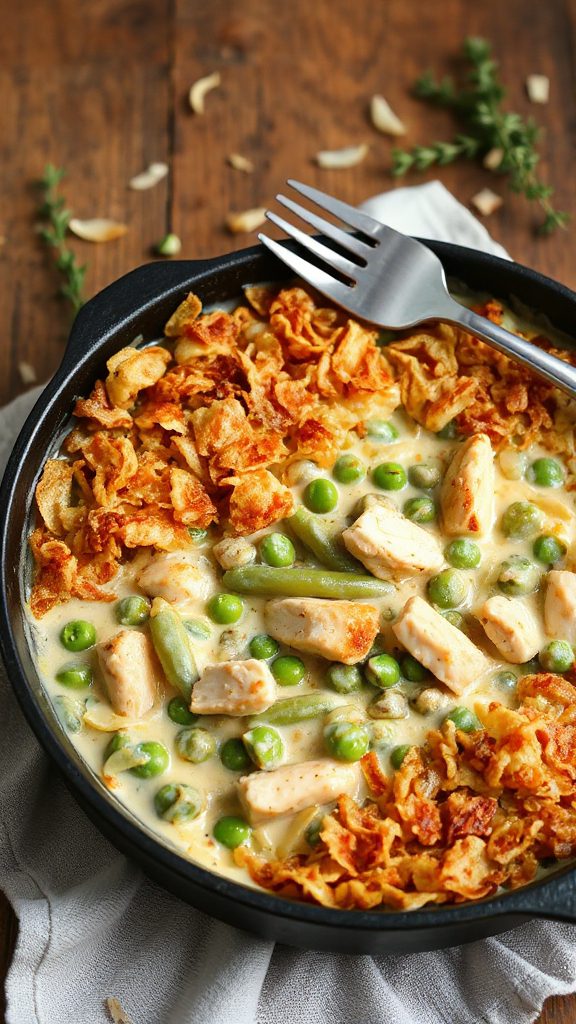 comforting chicken green bean casserole
