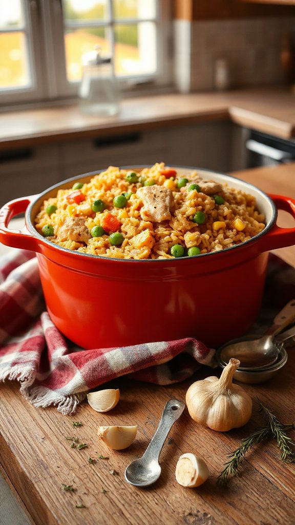 comforting chicken rice casserole