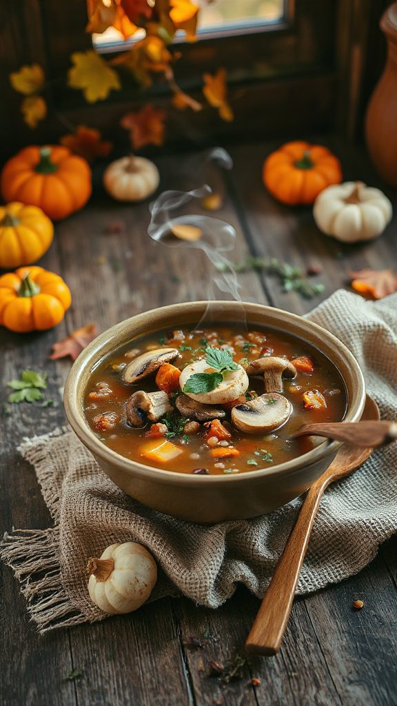 comforting mushroom barley soup comforting mushroom barley soup