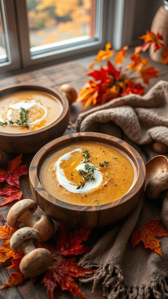 comforting mushroom potato soup
