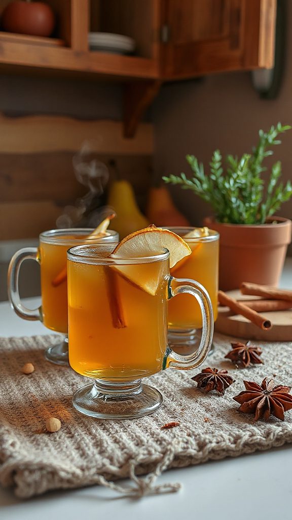 comforting pear cinnamon drink