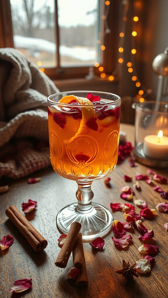 comforting spiced cider cocktail