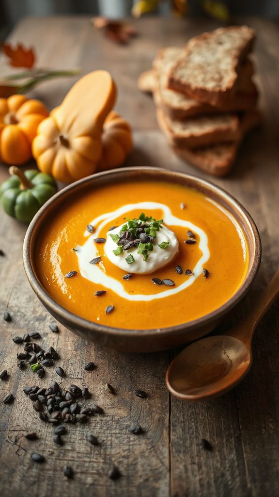 comforting spiced pumpkin soup
