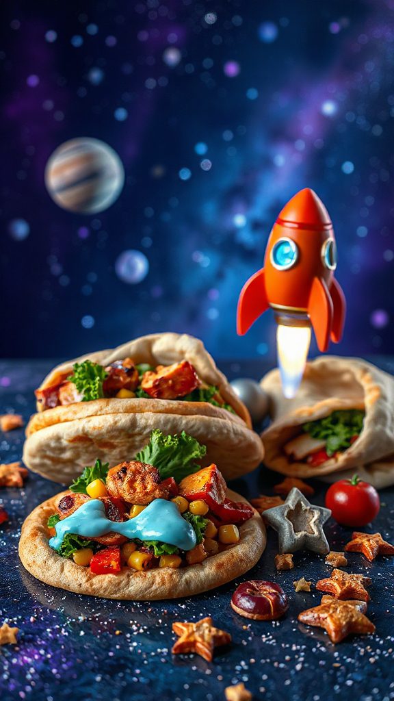 cosmic veggie filled pita pockets