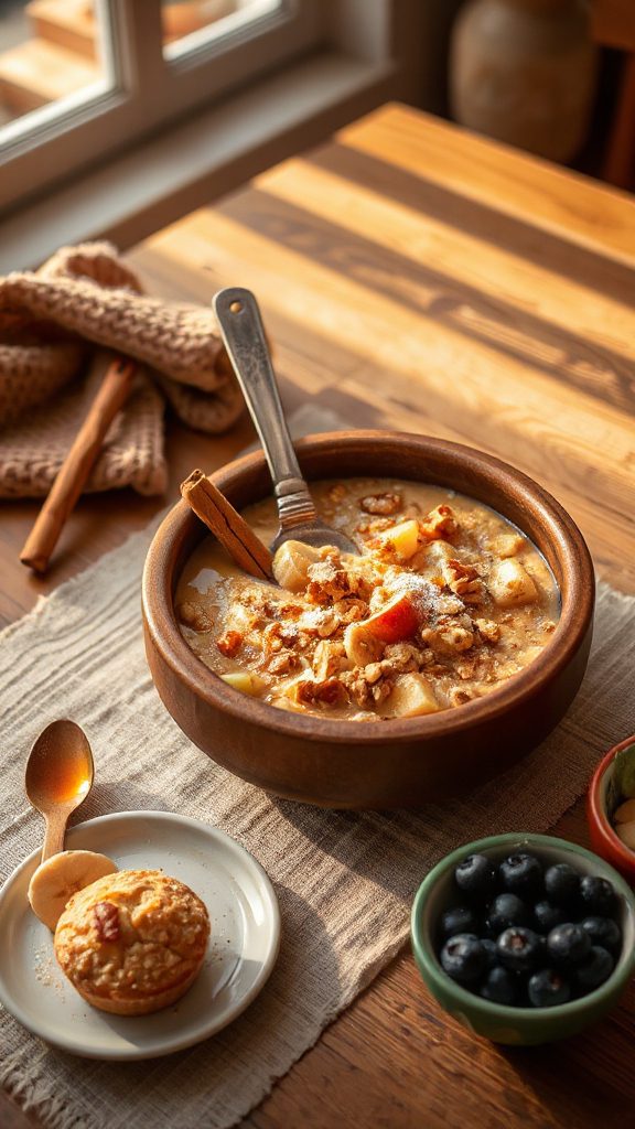 cozy apple cinnamon oatmeal