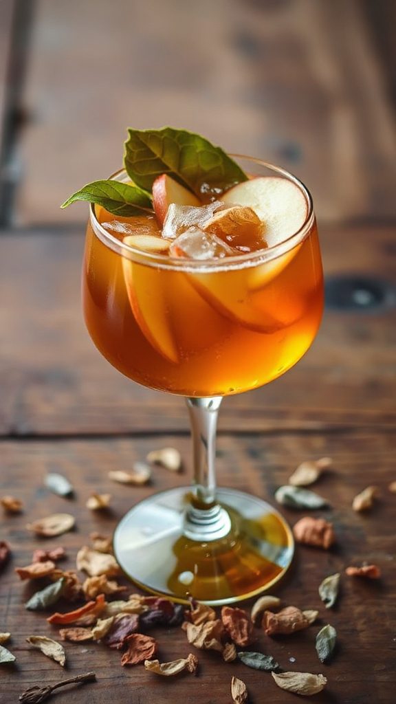 cozy apple honey cocktail