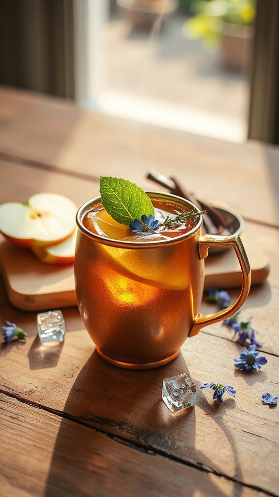 cozy autumn apple cocktail