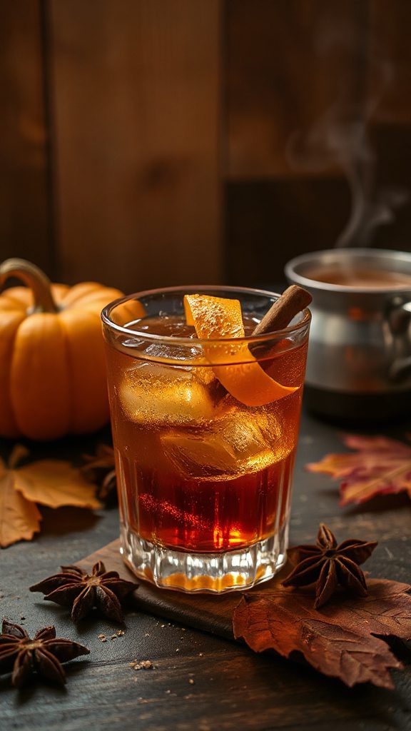 cozy autumn chai cocktail
