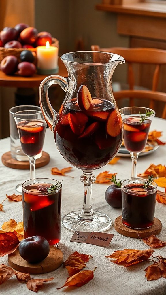 cozy autumn plum sangria