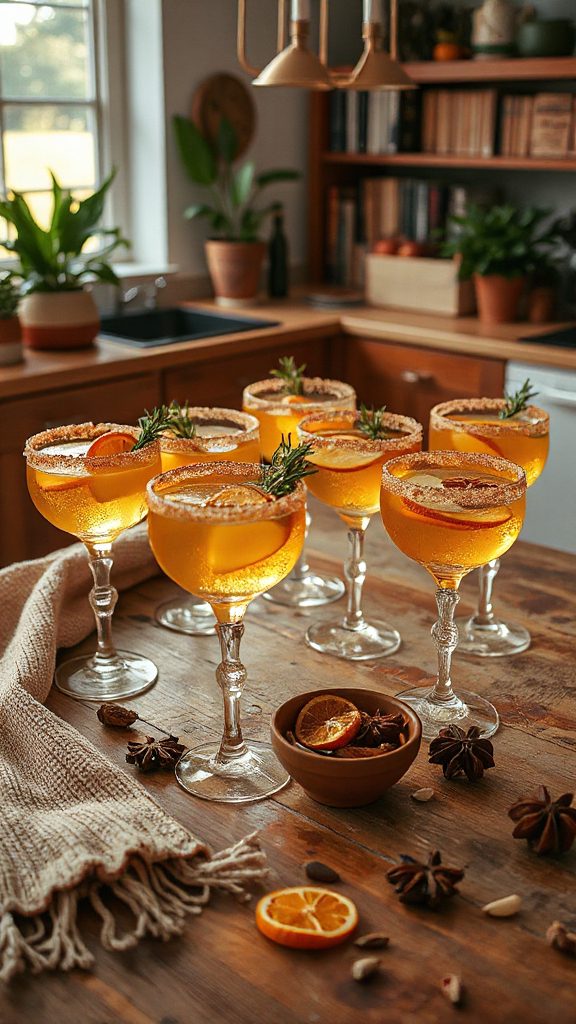 cozy autumn tequila spritzer