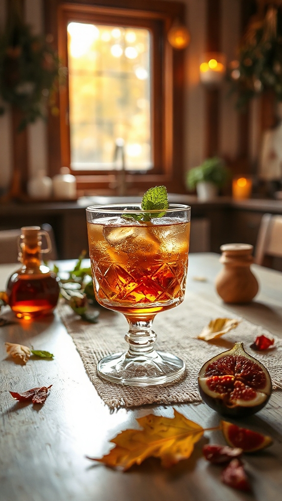 cozy autumn whiskey cocktail cozy autumn whiskey cocktail