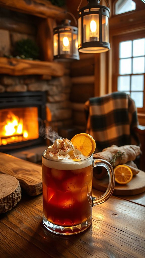 cozy bourbon lemonade cocktail