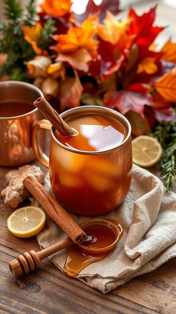 cozy cinnamon honey cocktail