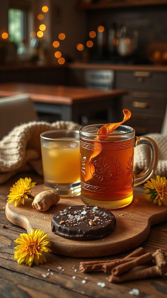 cozy dandelion vodka toddy
