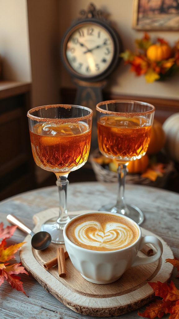 cozy fall bourbon latte