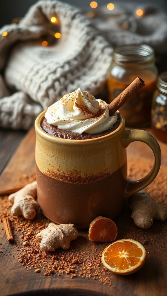 cozy ginger chocolate cocktail