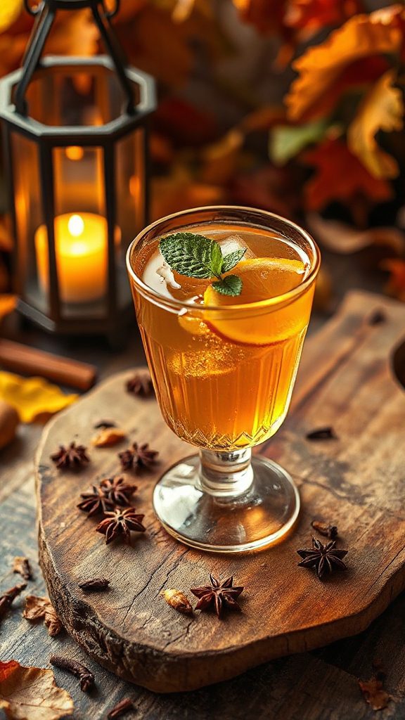 cozy ginger infused grappa cocktail