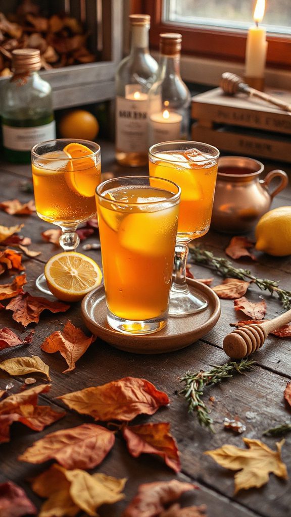 cozy honey lemon gin toddy