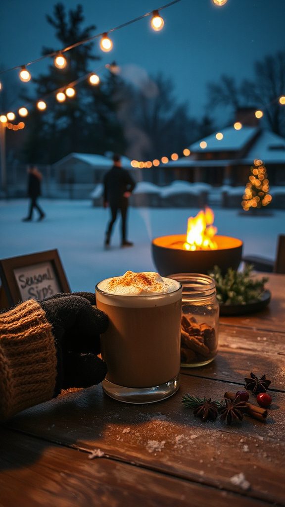 cozy maple spiced latte