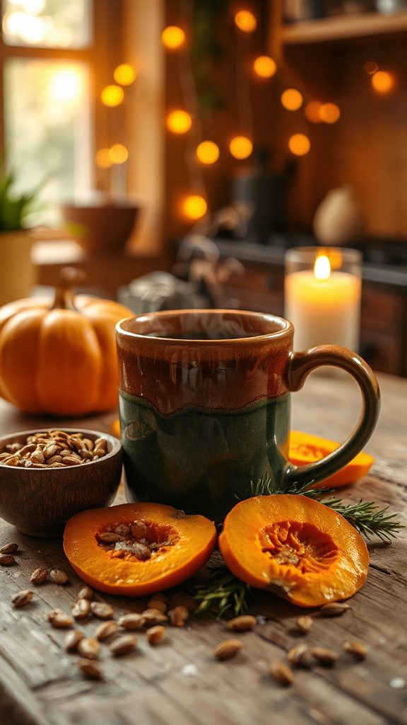 cozy pumpkin coriander hot toddy