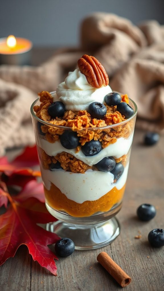 cozy pumpkin yogurt parfait