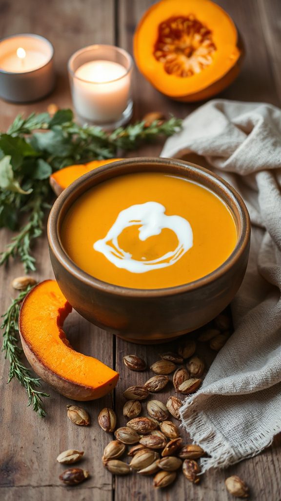 cozy roasted pumpkin soup