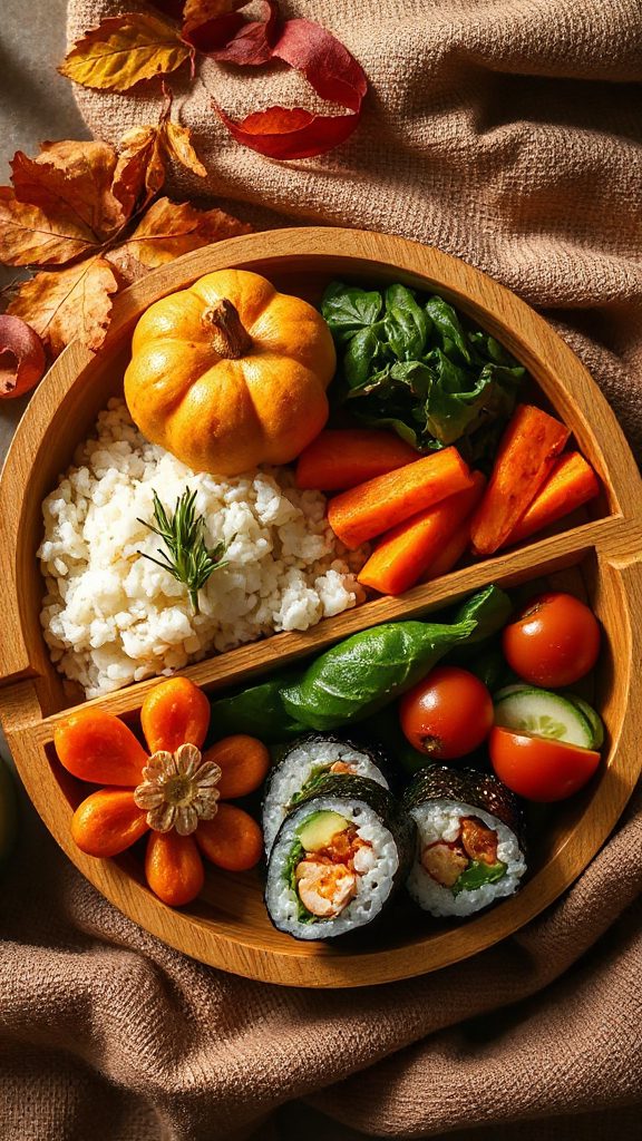 cozy seasonal meal presentation