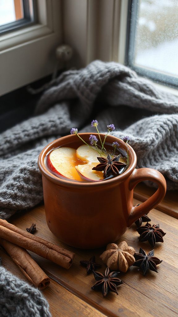 cozy spiced apple beverage