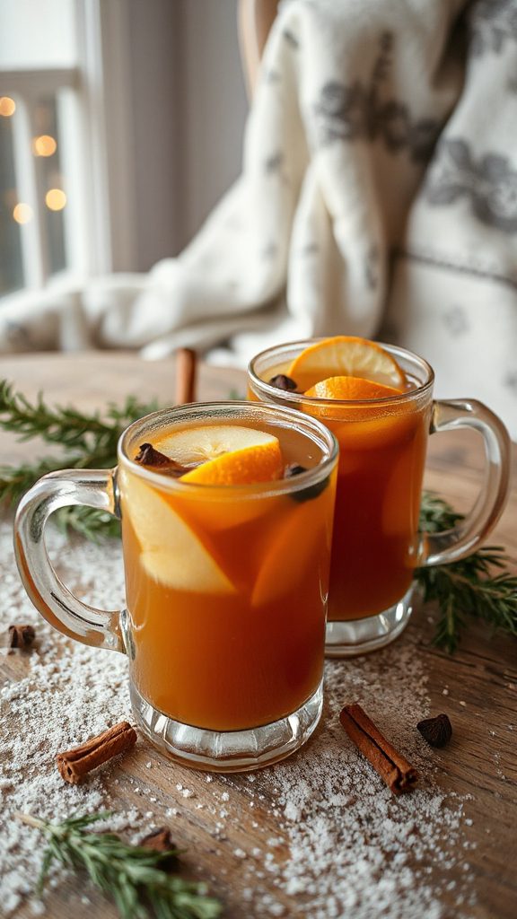 cozy spiced apple beverage