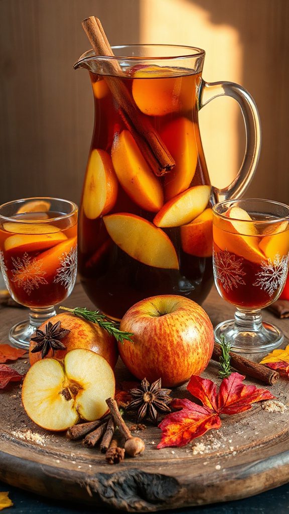 cozy spiced apple sangria