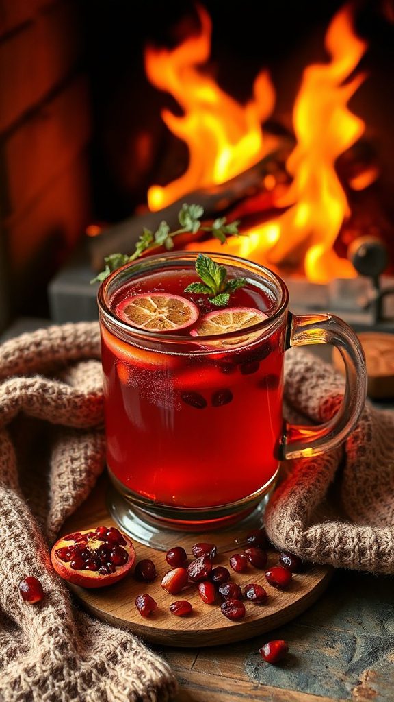 cozy spiced pomegranate cider cozy spiced pomegranate cider