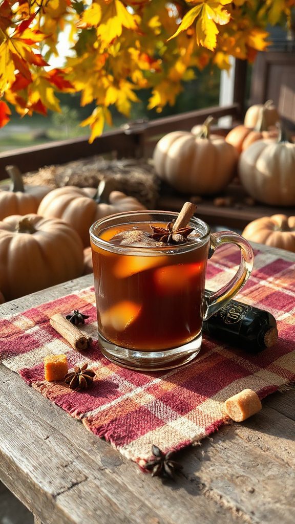 cozy spiced rum chai