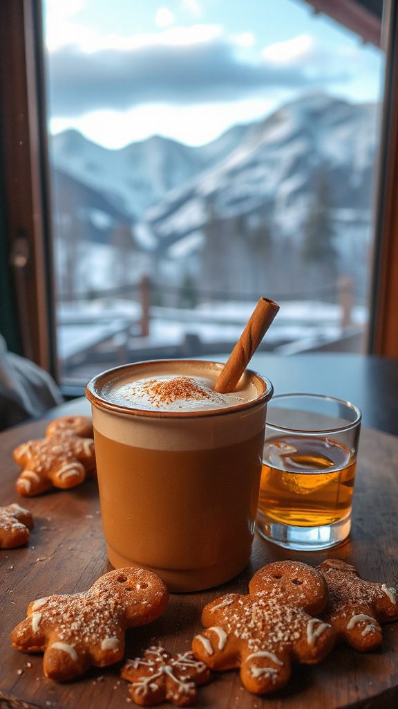 cozy spiced rum latte