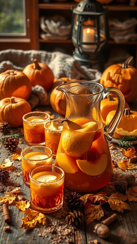 cozy spiced rum punch