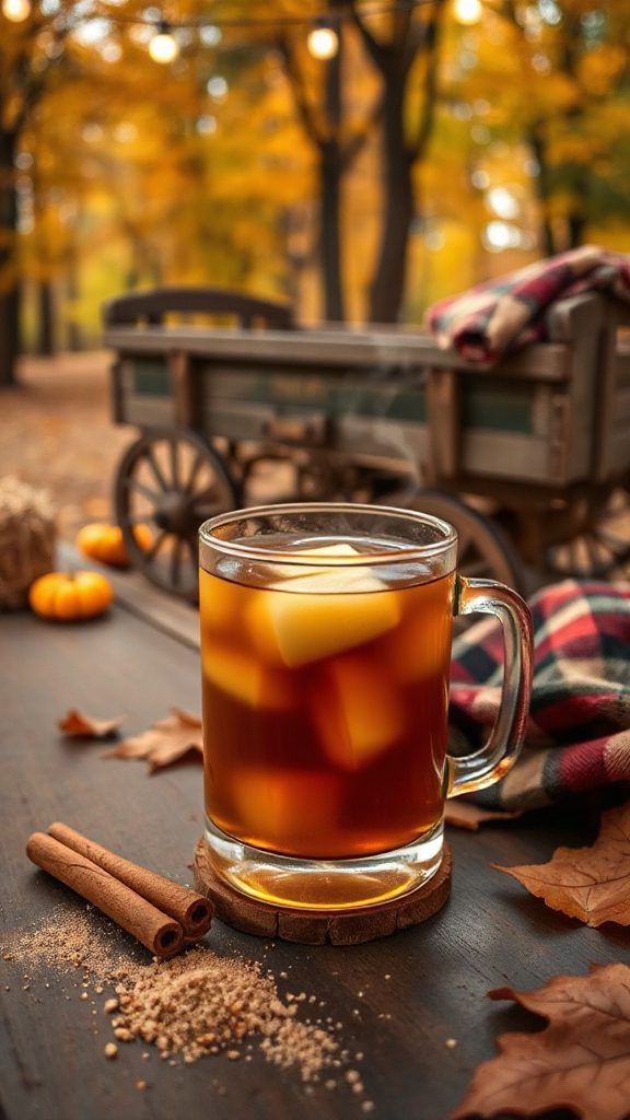 cozy spiced warm cocktail