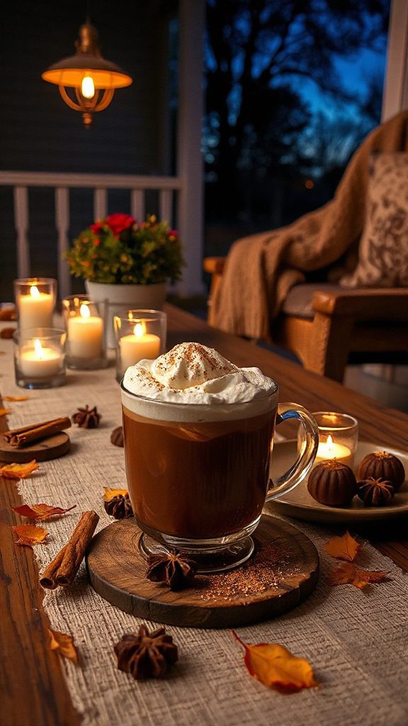 cozy spiked pumpkin hot chocolate