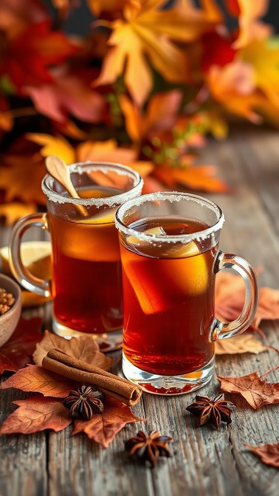 cozy warm maple bourbon cocktail