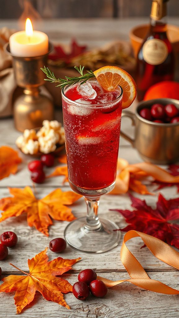 cranberry amaretto sparkling cocktail