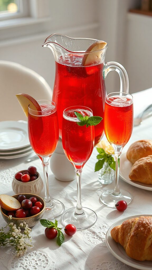cranberry apple sparkling mimosa