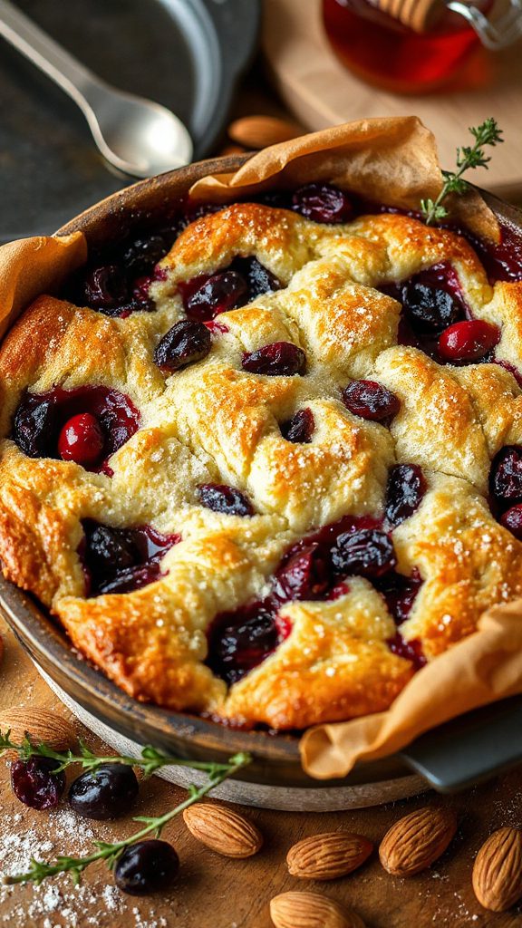 cranberry elderberry almond cobbler