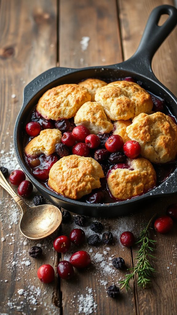 cranberry elderberry biscuit cobbler
