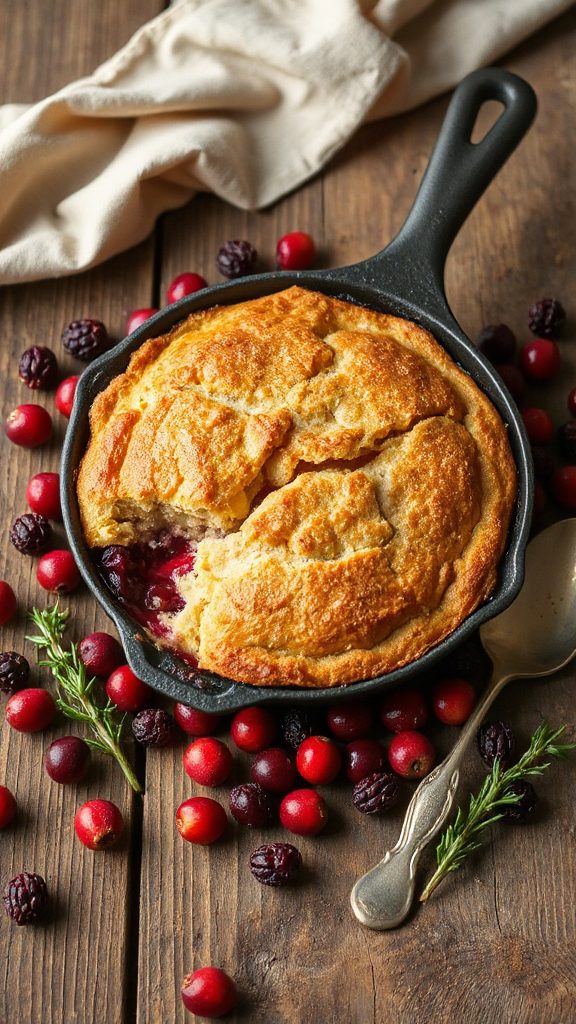 cranberry elderberry oatmeal cobbler