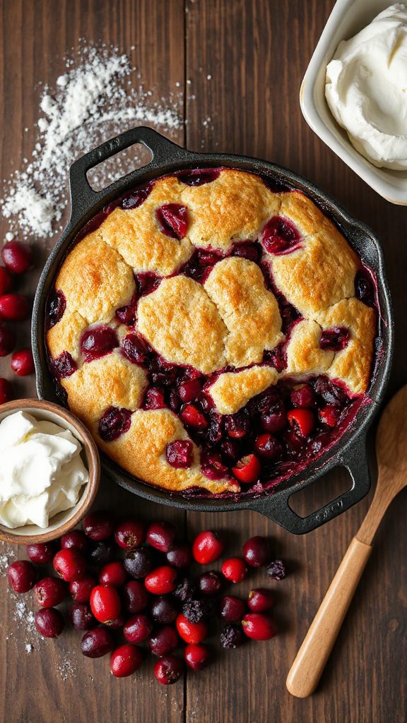 cranberry elderberry whipped cobbler